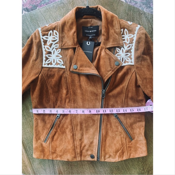 NWT Lucky Brand suede fringe moto jacket - Picture 6 of 6